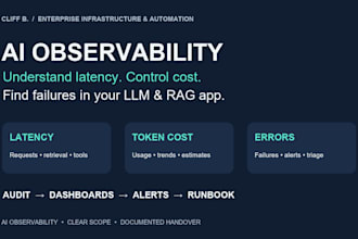 set up ai observability for llm and rag latency, cost and errors