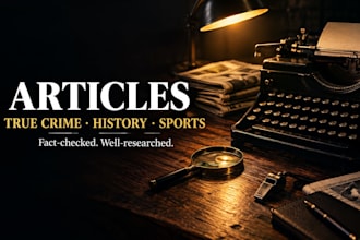 write engaging true crime, history and sports articles