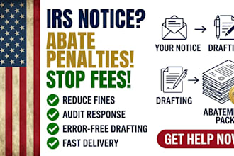 draft irs penalty abatement letter, irs response letter for tax notice or audit