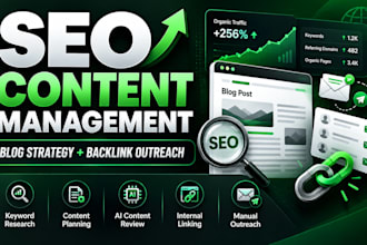 manage your SEO blog content strategy and backlink outreach