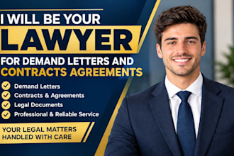 be your lawyer for demand letter and contracts agreements