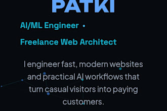 develop and design customise animated website