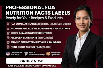 create compliant fda nutrition facts labels for your recipes