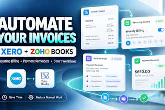 automate zoho books and xero finacial  invoice automation workflows with zapier