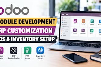 develop odoo modules, customize erp, and set up pos and inventory