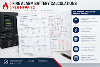 prepare fire alarm battery calculations per nfpa 72