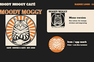 design a bold vintage retro badge logo for your brand