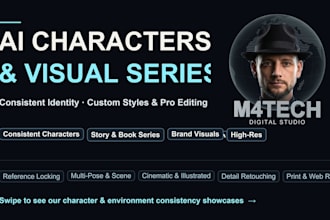 create consistent ai characters, illustrations, and custom visual series