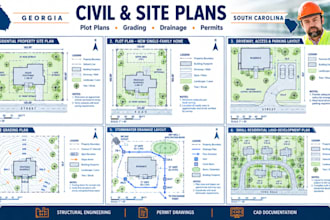 draft civil engineering site plans for georgia south carolina permits