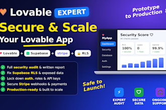 secure, audit and scale your lovable app for production launch