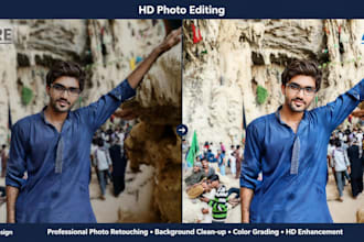 do picart photo editing, background remove, hd retouching