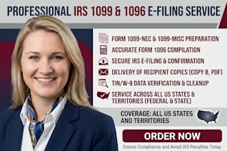 prepare and efile 1099 nec 1099 misc 1096 and issue to contractors