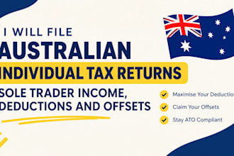file australian individual tax returns, sole trader income, deductions and off