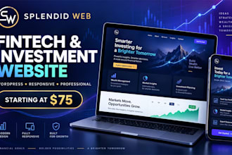 design a modern fintech investment website in wordpress
