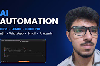 build n8n ai automation workflows for CRM, leads and booking