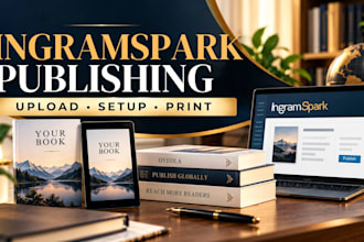 do ingramspark setup, ingramspark upload and print book publishing