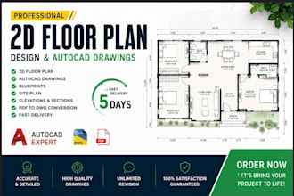 create professional 2d cad drawings
