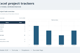 build a simple excel task or project tracking workbook