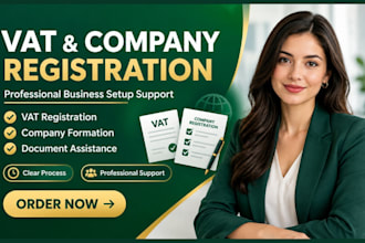 handle vat registration and company formation support