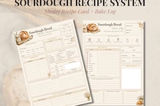 design your cookbook, recipe cards, and printable templates