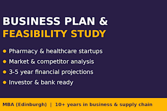 write a business plan and feasibility study for your startup