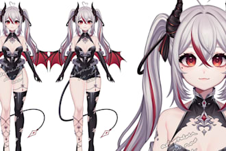 design live2d vtuber model and vtuber rigging ,vtuber commission, vtube studio