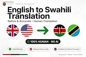 translate english to swahili accurately