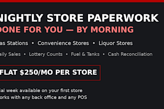 do your gas station or convenience store nightly paperwork automation