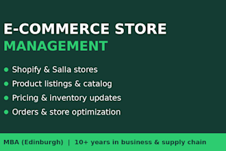 manage your shopify or salla store and upload products