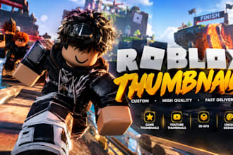 create a custom roblox game thumbnail and 3d gfx