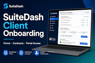 configure suitedash client onboarding, forms, contracts and portal access