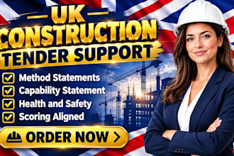 prepare UK construction tender, capability statements and method statements