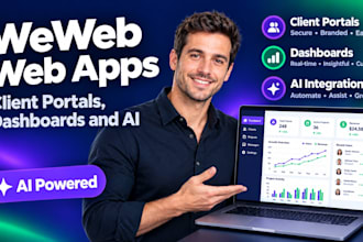 build a weweb web app, client portal or dashboard with supabase and ai agents
