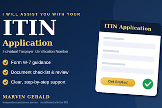 assist you with your itin taxpayer identification number application