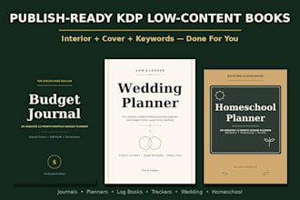create your low content book for amazon KDP interior cover keywords