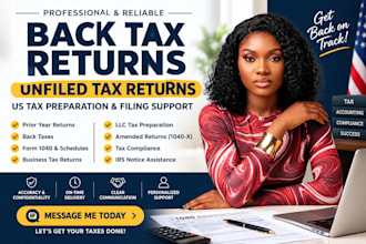 back tax returns, unfiled tax returns and US tax preparation