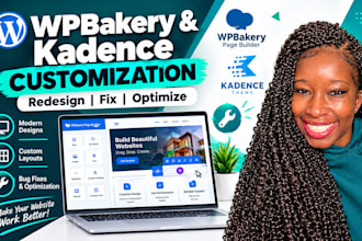 customize wordpress website with wpbakery builder, wpbakery, kadence builder