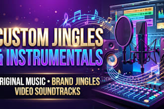 create custom jingles and instrumentals for your brand or videos