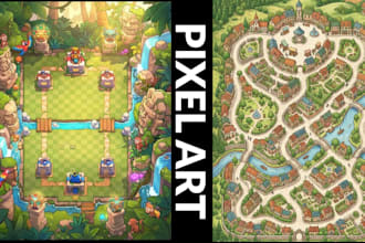 create isometric pixel art game assets, environments and tilesets for you