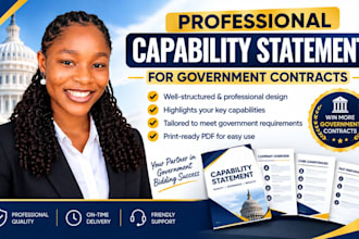create a professional capability statement for government contracts