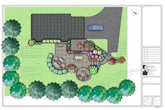 create a residential landscape design and planting plan with a plant schedule