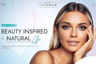 design shopify skincare website beauty store cosmetics website