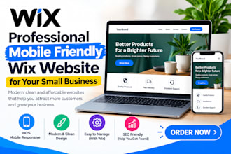 design a professional mobile friendly wix website for your small business