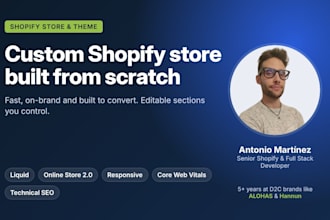 build a custom shopify store or theme from scratch with liquid