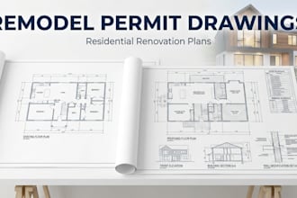 create residential remodel permit drawings and renovation plans