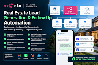 build n8n ai agent lead gen and instant follow up systems for real estate agency