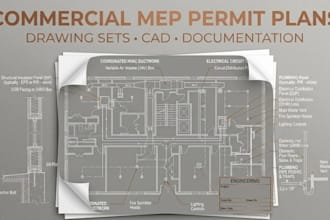 prepare commercial mep permit drawings and building engineering plan sets