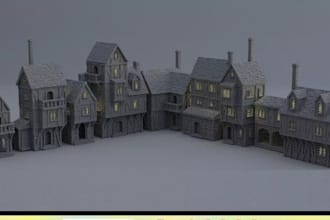 design dungeon wall interlocking for dnd,deliver stl file, modular terrain model