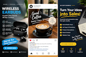 design social media ads and promotional posts