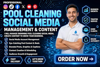 manage swimming pool cleaning social media create content to grow your business